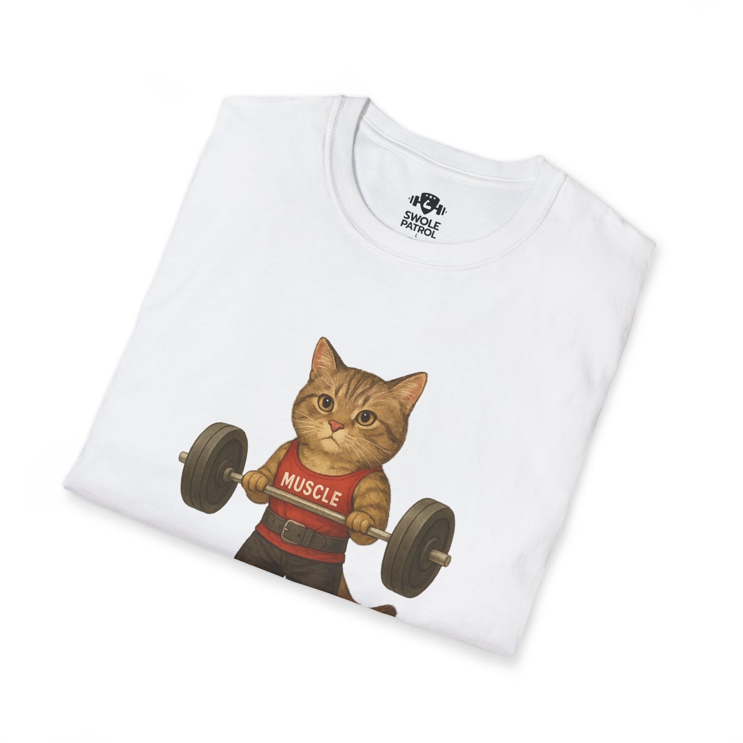 Bodybuilding Tabby Cat T-Shirt