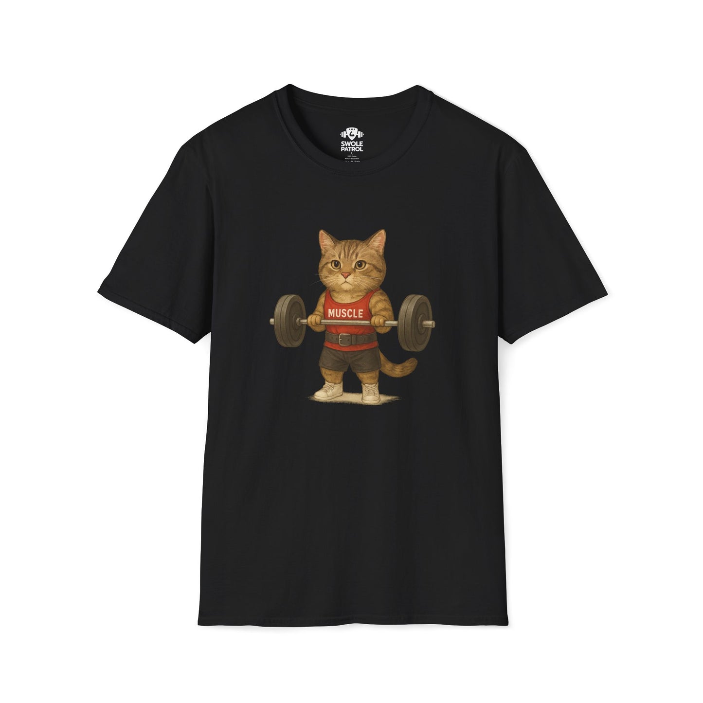 Bodybuilding Tabby Cat T-Shirt