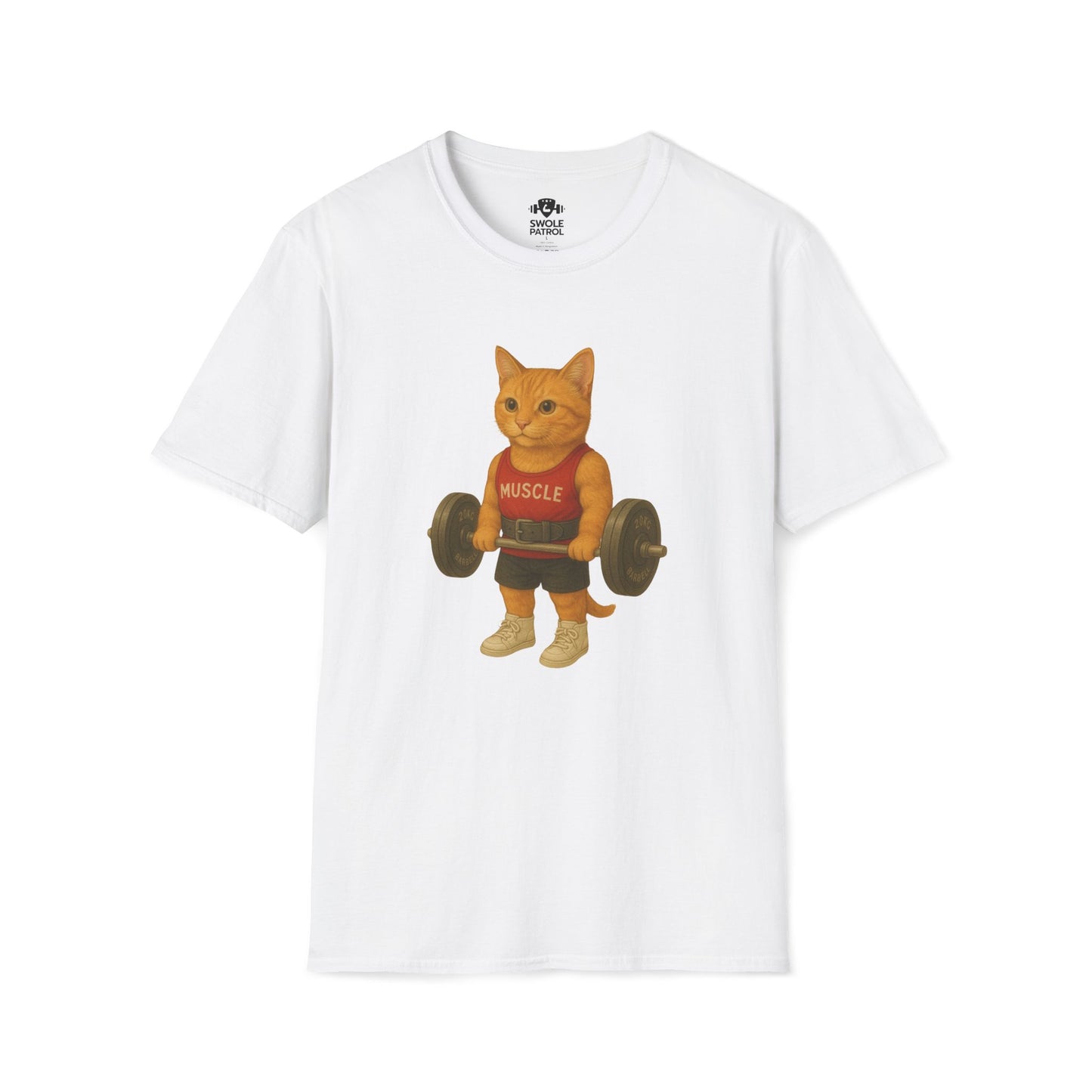 Bodybuilding Orange Cat T-Shirt