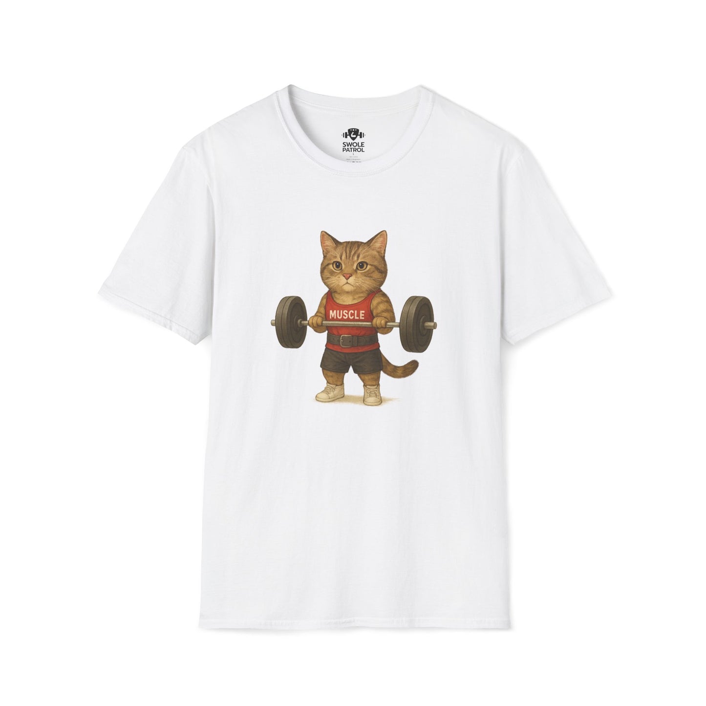 Bodybuilding Tabby Cat T-Shirt