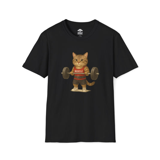 Bodybuilding Tabby Cat T-Shirt