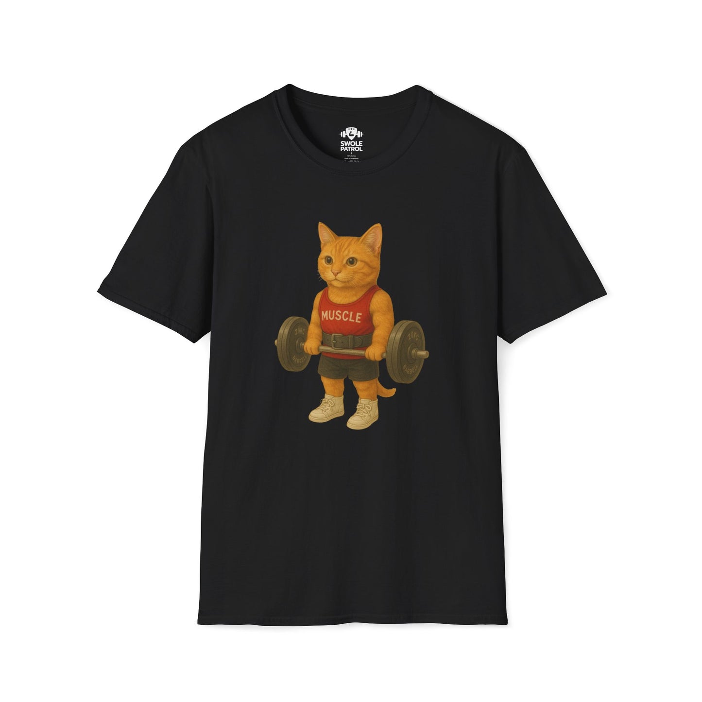Bodybuilding Orange Cat T-Shirt