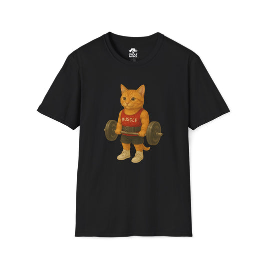 Bodybuilding Orange Cat T-Shirt